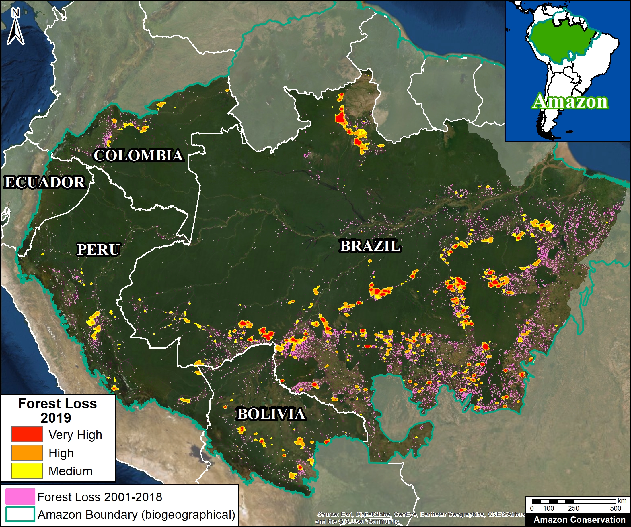 deforestation amazon rainforest map